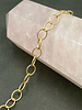 6mm x 5mm Oval Cable Chain- Satin Gold (ch182)