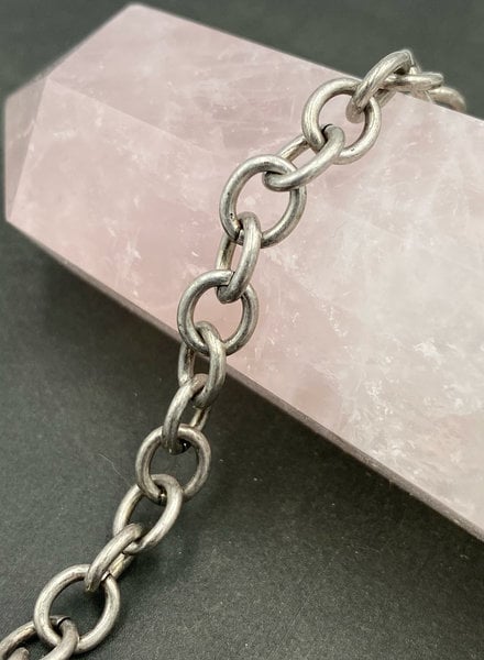 SALE 8mm x 6.5mm Heavy Cable Chain- Antique Silver (ch183)