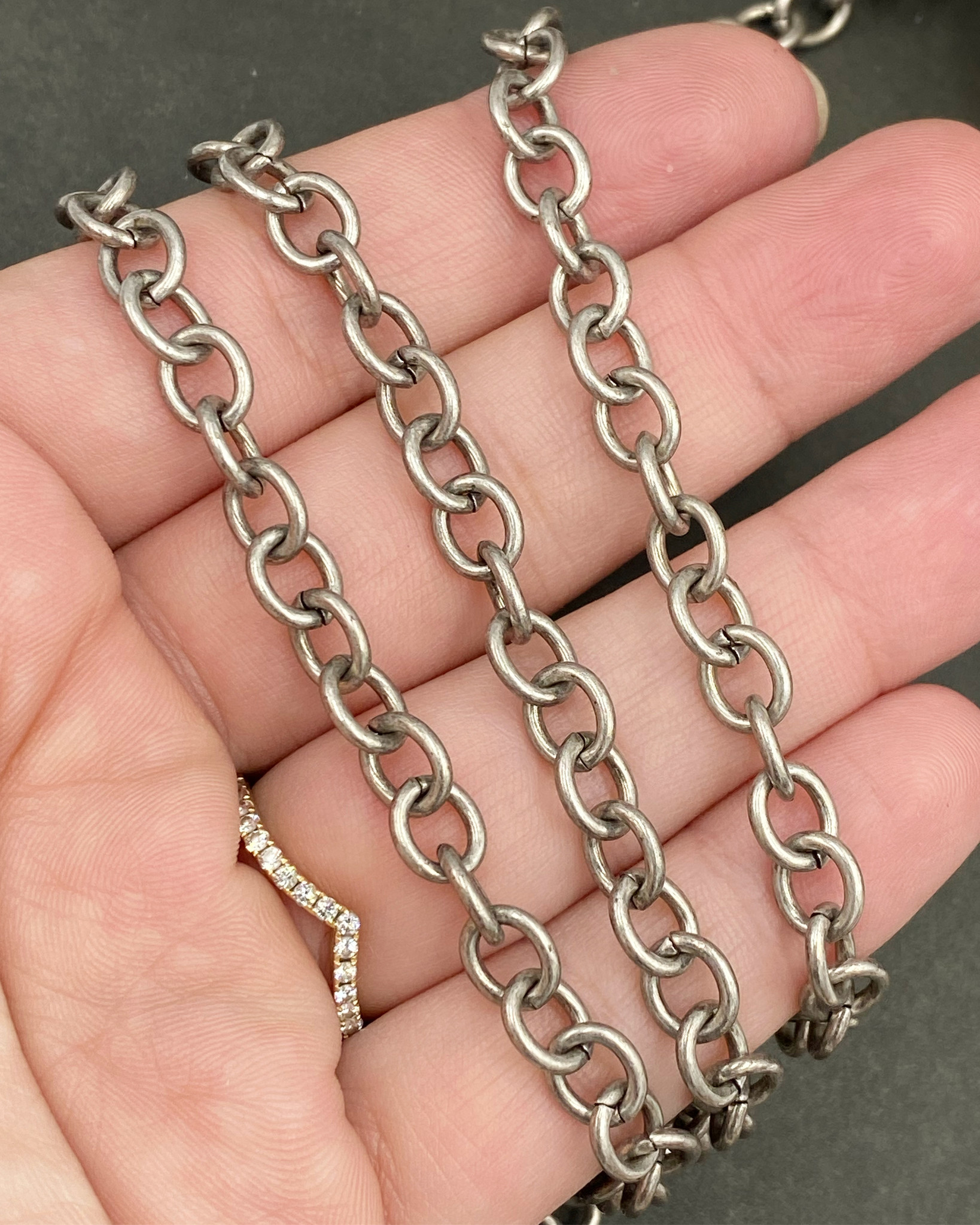 8mm x 6.5mm Heavy Cable Chain- Antique Brass (ch183)