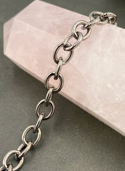 SALE 8mm x 6.5mm Heavy Cable Chain- Gunmetal (ch183)