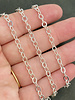 SALE 5mm x 4.5mm Flat Cable Chain- Silver (ch184)