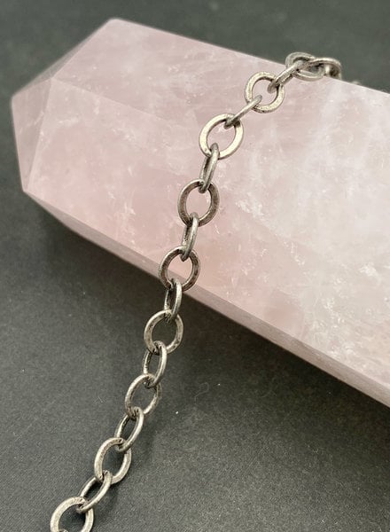 SALE 5mm x 4.5mm Flat Cable Chain- Antique Silver (ch184)