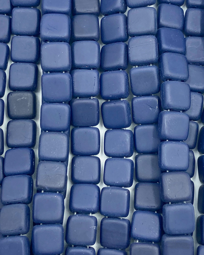 6mm Two Hole Tile- Matte Navy