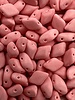 Two Hole Gemduo 8x5mm- Matte Coral