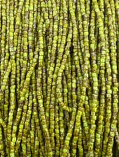 SALE Size 9/0 Three Cut Seed Beads- #984 Pastel Green Travertine