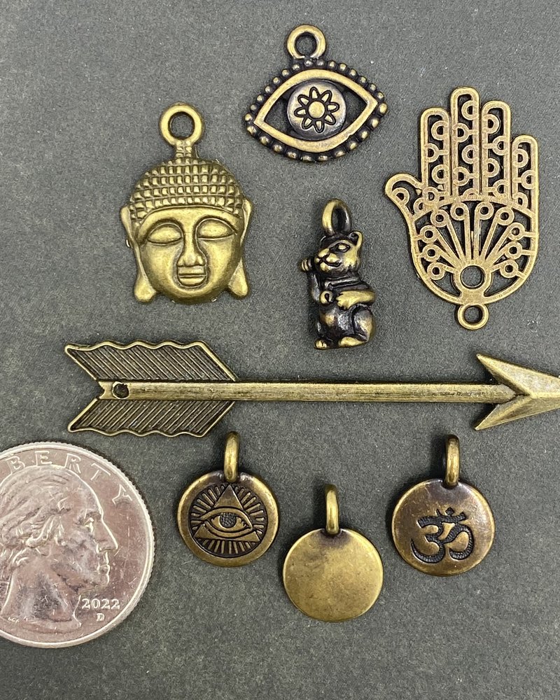 Charm Bundle- Antique Brass 302