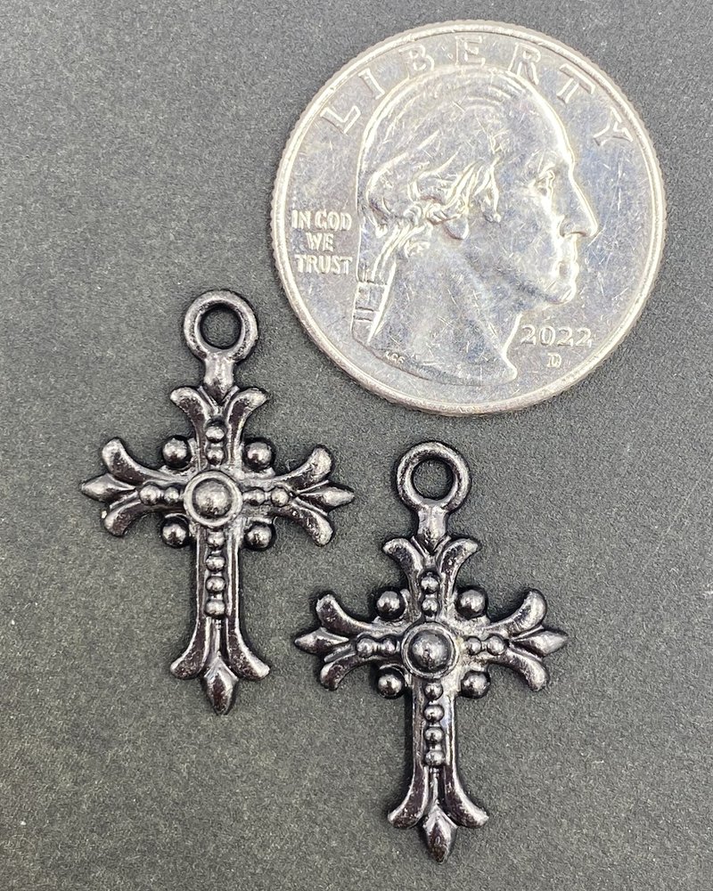 Charm Bundle- Decorative Cross Black