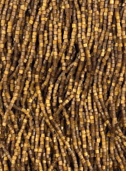 Size 11/0 2-Cut Hex Seed Beads- #852 Brown Satin