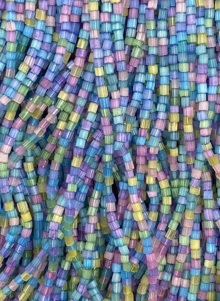 Size 11/0 2-Cut Hex Seed Beads- #1485 Unicorn Cotton Candy Mix