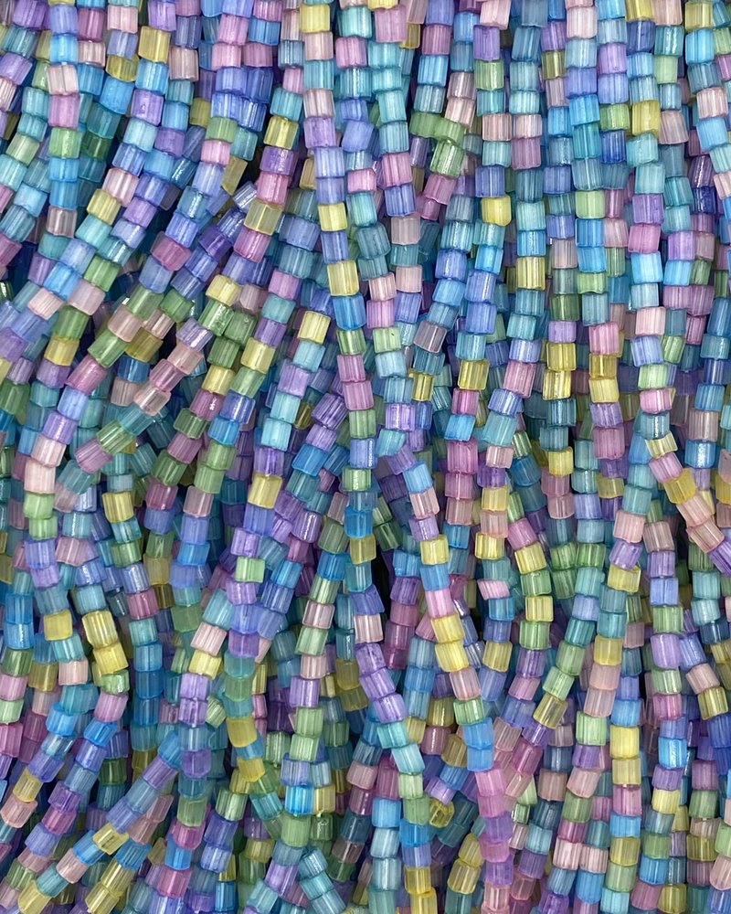 Size 11/0 2-Cut Hex Seed Beads- #1485 Unicorn Cotton Candy Mix