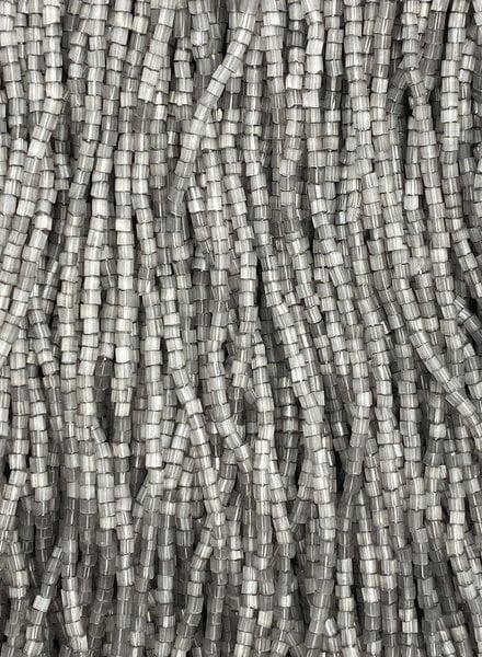 Size 11/0 2-Cut Hex Seed Beads- #883 Grey Satin (tint)