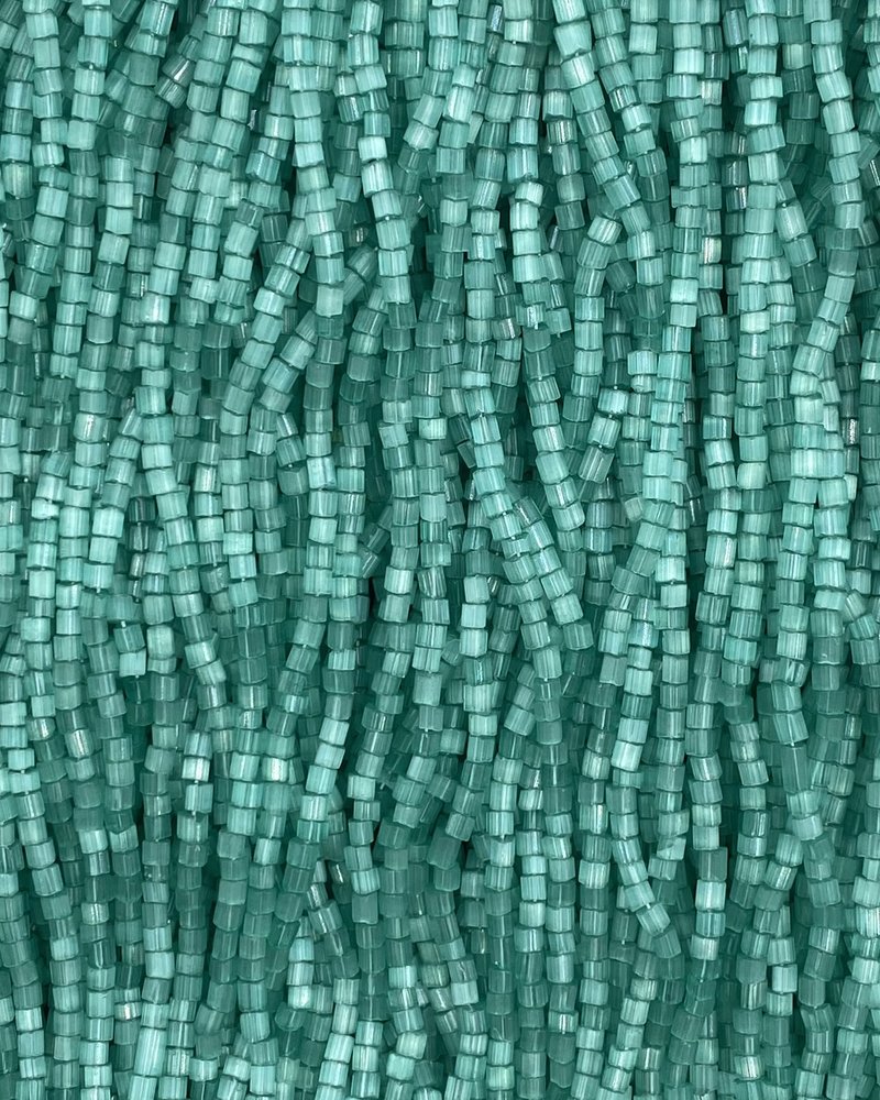 Size 11/0 2-Cut Hex Seed Beads- #1020 Emerald Satin (tint)