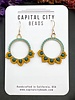 Jewelry Lacy Hoops- Seafoam/Mustard