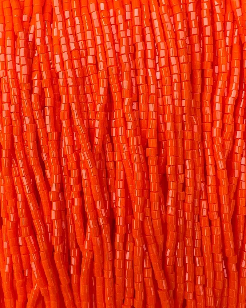 Size 11/0 2-Cut Hex Seed Beads- #111 Dark Orange