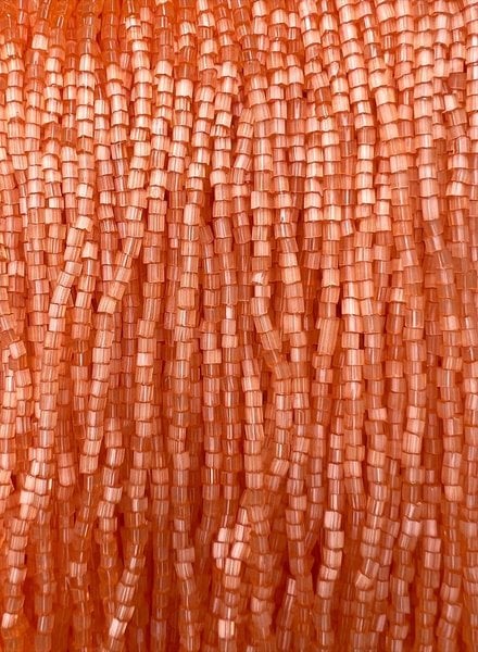 Size 11/0 2-Cut Hex Seed Beads- #1506 Coral Satin