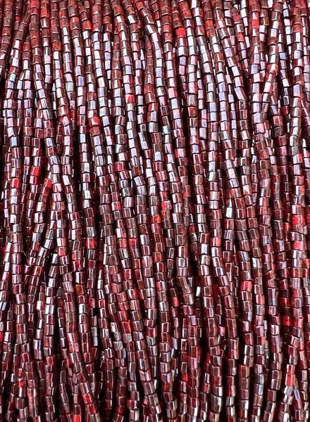 Size 11/0 2-Cut Hex Seed Beads- #1158 Red Travertine
