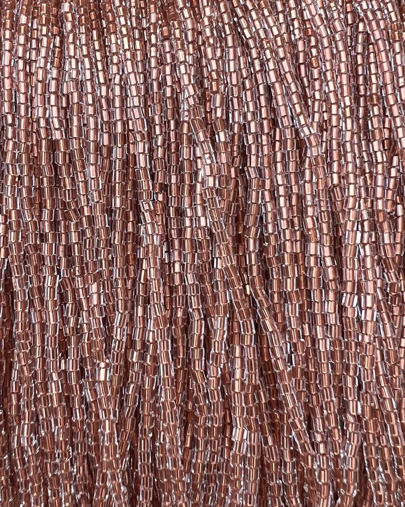 Size 11/0 2-Cut Hex Seed Beads- #847 Crystal Copper Lined
