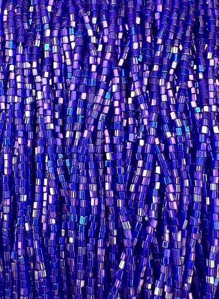 Size 11/0 2-Cut Hex Seed Beads- #52 Cobalt Rainbow