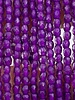 Firepolish 3mm : Etched Purple Pansy