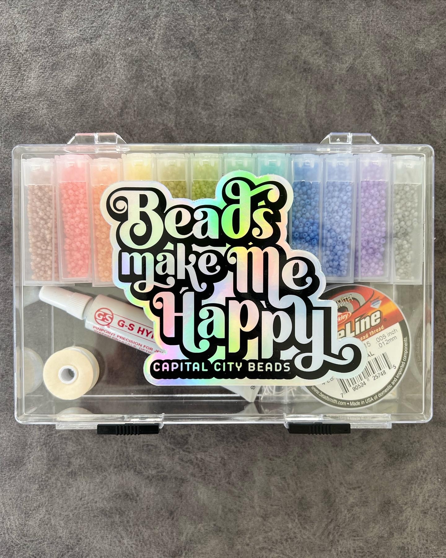 Cousin DIY Bead Loom Weaving Kit Bundle with Multicolor Seed Beads, Needle,  and Thread 