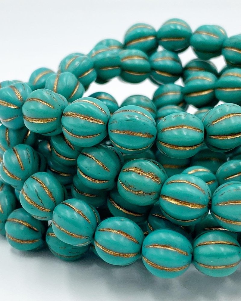 8mm Melon- Matte Sea Green Bronze