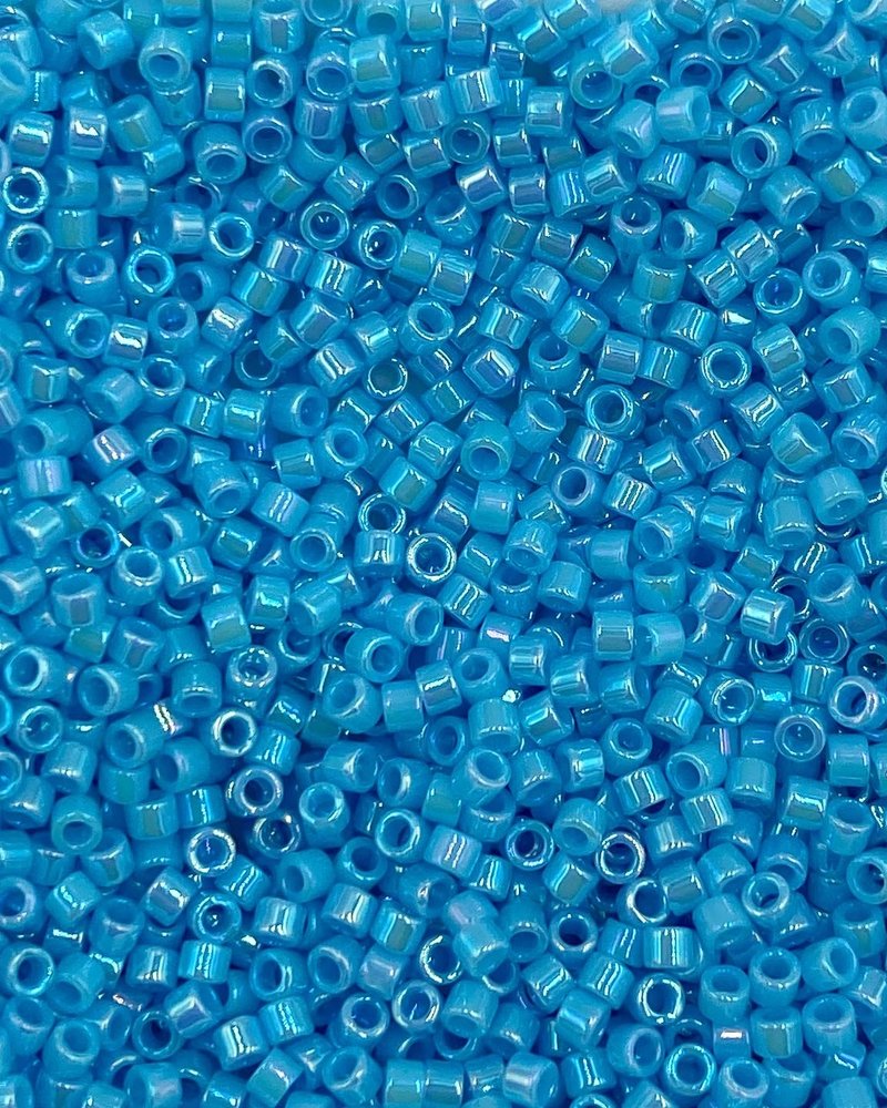 Miyuki Delica Seed Beads, 11/0 Size, #729 Opaque Turquoise (2.5 Tube)