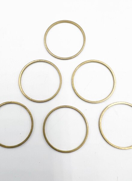Small Circle Wire Frame- Raw BRASS-6pc.