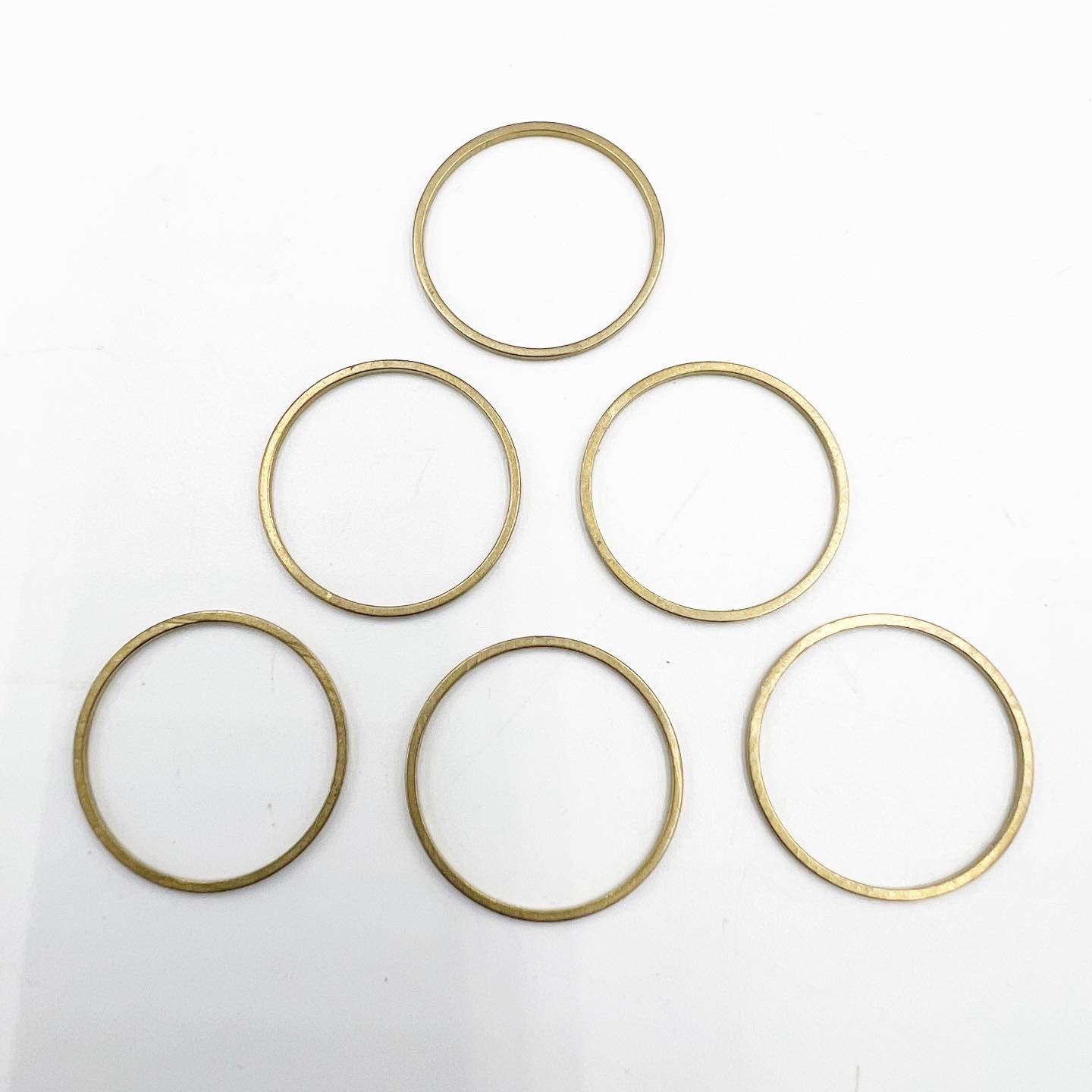 Small Circle Wire Frame- Raw BRASS-6pc.