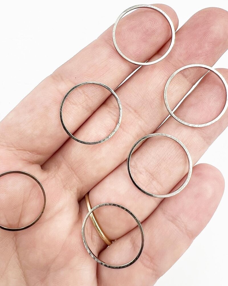 Small Circle Wire Frame- NICKEL SILVER-6pc.