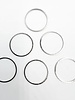Small Circle Wire Frame- NICKEL SILVER-6pc.