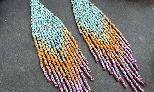 Brick Stitch Fringe Earrings