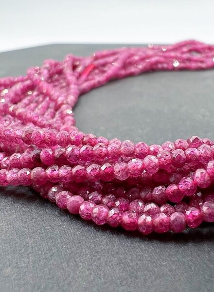 1.5mm Micro Faceted Round  Ruby
