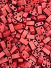 Half Tila 2 Hole (5mm): Matte Metallic Brick Red- 10 Grams