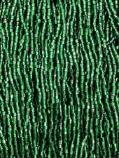 Size 11/0 2-Cut Hex Seed Beads- #21 Dark Kelly Green