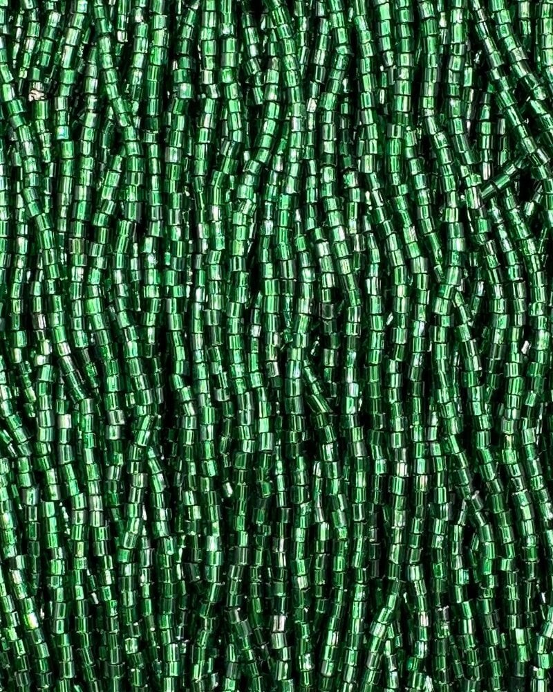 Size 11/0 2-Cut Hex Seed Beads- #21 Dark Kelly Green