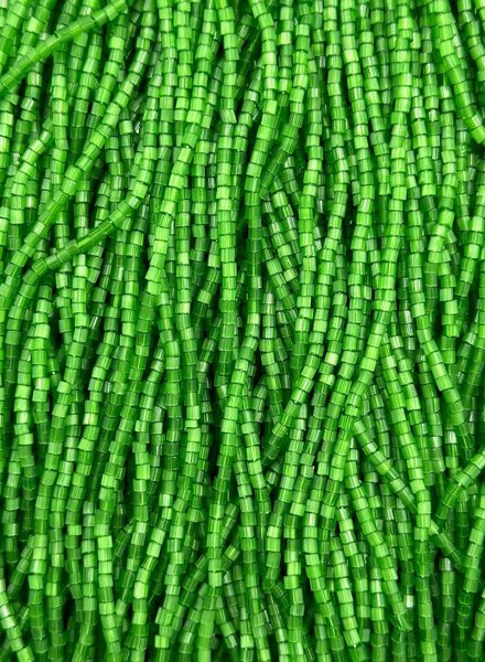 Size 11/0 2-Cut Hex Seed Beads- #853 Green Satin