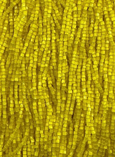 Size 11/0 2-Cut Hex Seed Beads- #1089 Yellow Satin