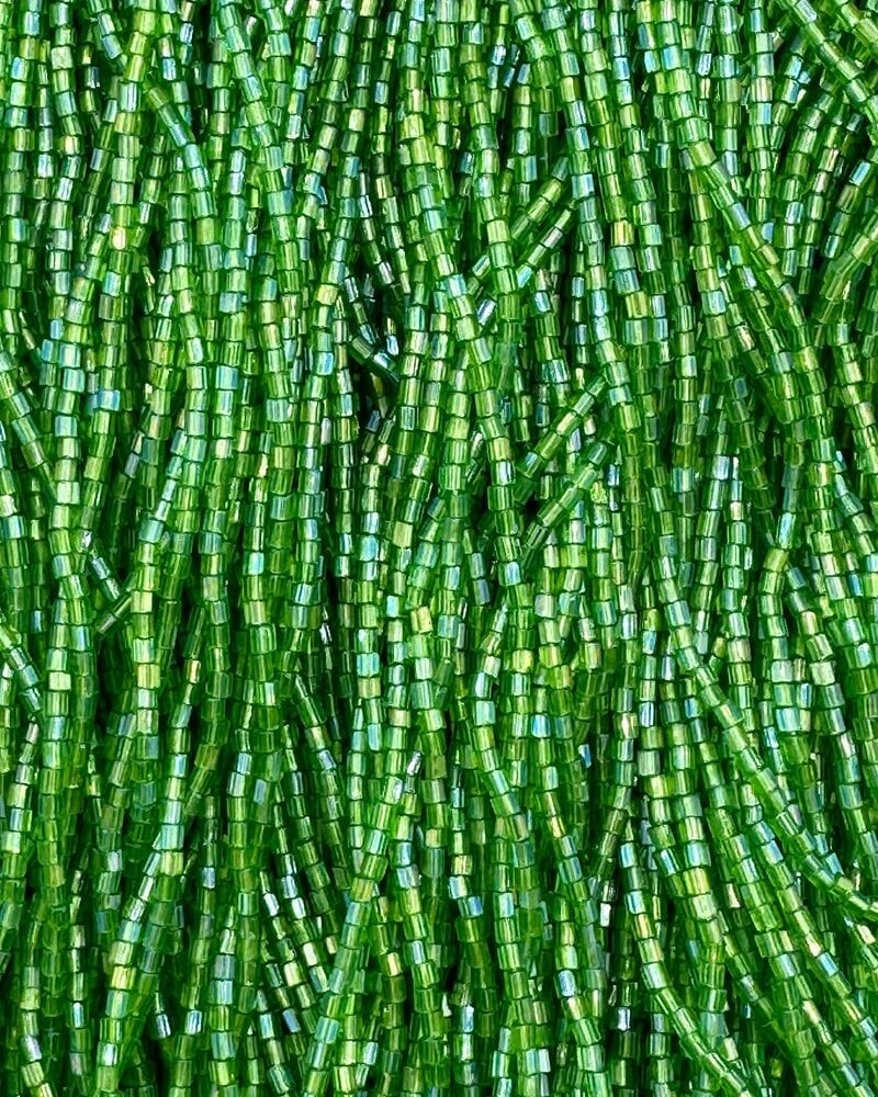 Size 11/0 2-Cut Hex Seed Beads- #413 Mint Rainbow