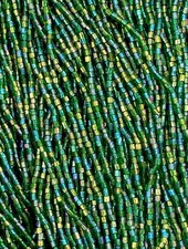 Size 11/0 2-Cut Hex Seed Beads- #418 Dark Kely Green Rainbow