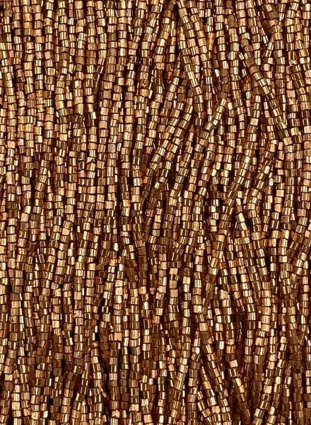 Size 11/0 2-Cut Hex Seed Beads- #20 Gold Metallic