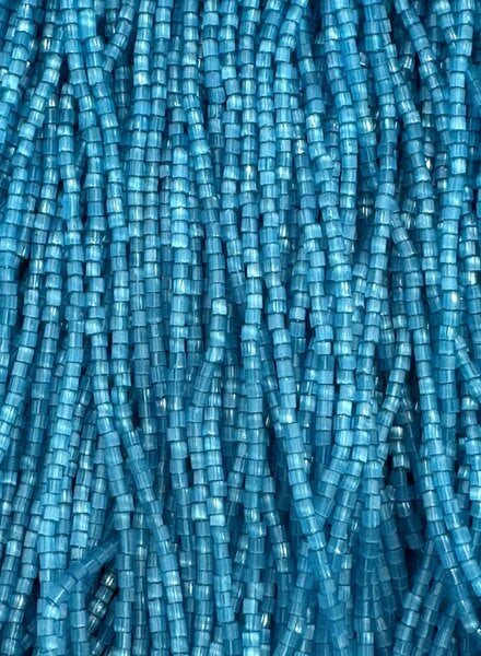Size 11/0 2-Cut Hex Seed Beads- #1055 Capri Blue Satin (tint)