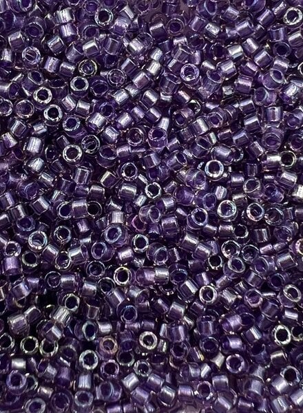 Delica Size 11/0 Delica: Sparkle Purple Lined Crystal AB (db1754)