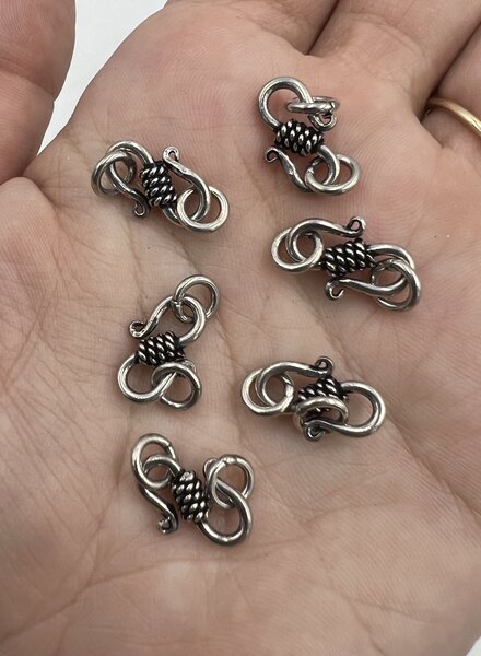 SALE Sterling Silver S Hook Clasp- 6pc.