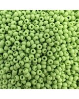 Size 8/0 Czech Glass SIZE 8/0 #155m Matte Lime