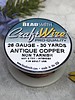 CRAFT WIRE 26GA ROUND 30YD ANTIQUE COPPER