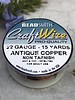 CRAFT WIRE 22GA ROUND 15YD  ANTIQUE COPPER