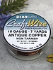 CRAFT WIRE 18GA ROUND 7YD ANTIQUE COPPER