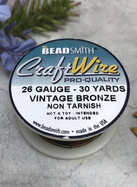 CRAFT WIRE 26GA ROUND 30YD VINTAGE BRONZE