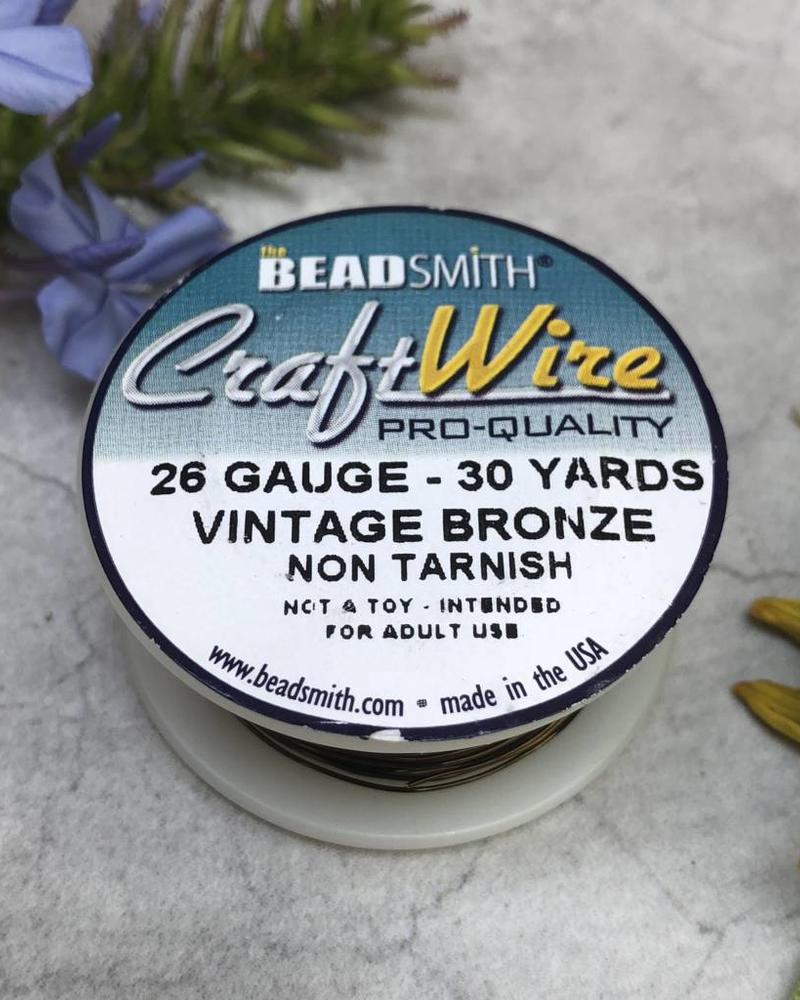 CRAFT WIRE 26GA ROUND 30YD VINTAGE BRONZE