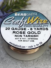 SALE CRAFT WIRE 20GA ROUND 6YD ROSE GOLD